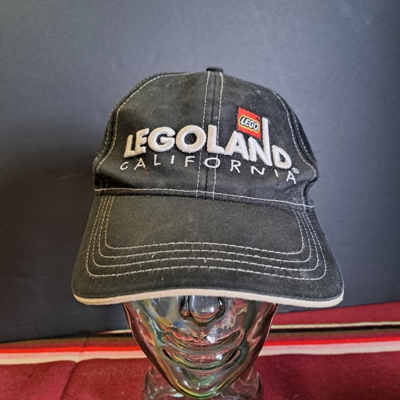 Lego Other - VINTAGE Legoland California Black Velcro Strap Back Hat Ball Cap